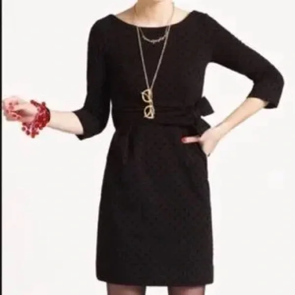 Kate Spade Black Dotted Dress N245-43